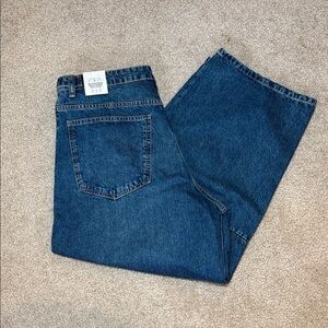 Zara Adjustable Waistband Balloon Jeans NWT